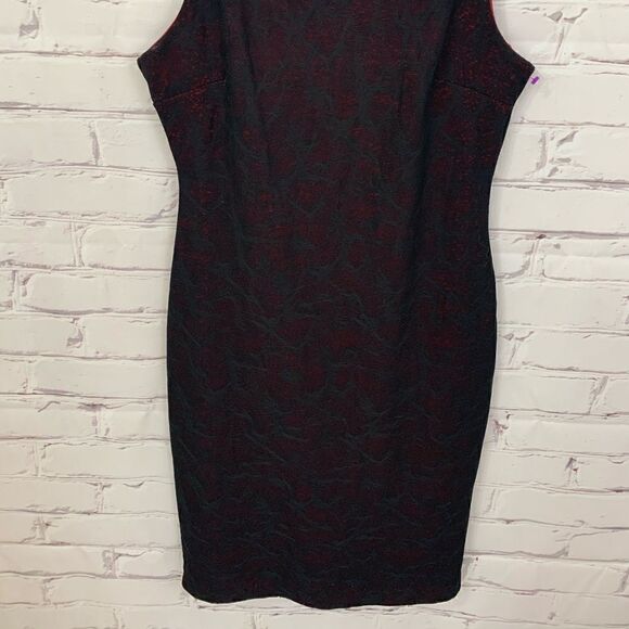 Worthington size 6 black lace/red dress - Picture 2 of 8